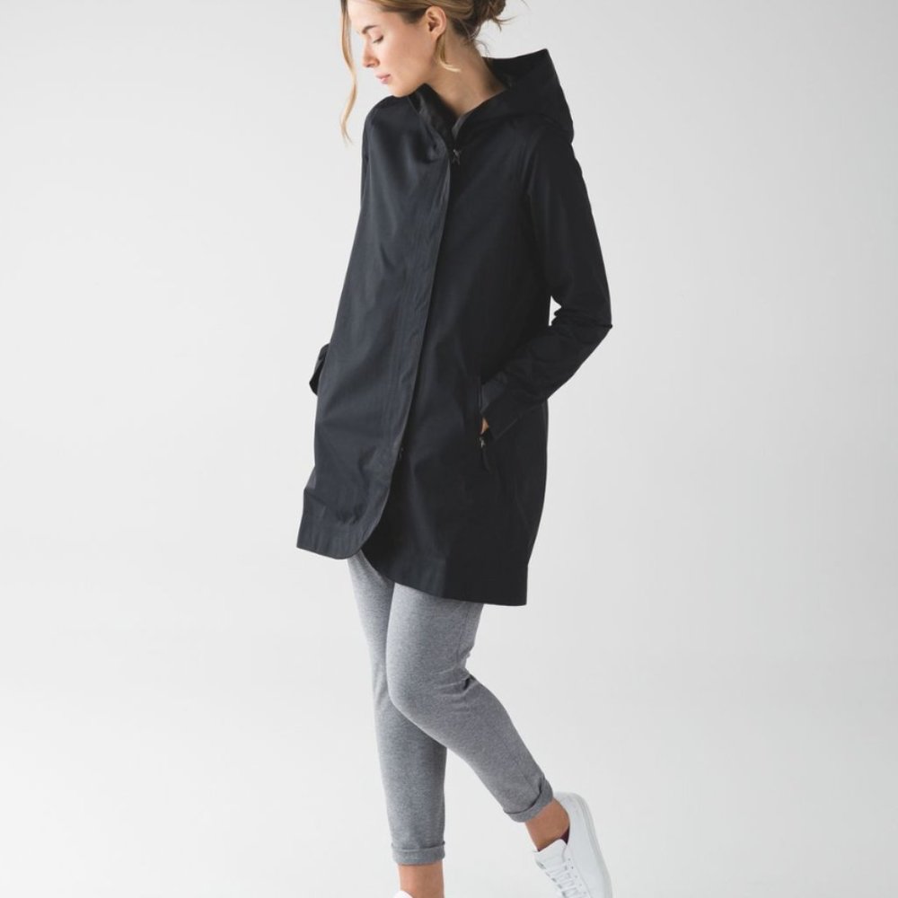 Lululemon Waterproof Savasana Grey Zip-Up Rain Jacket